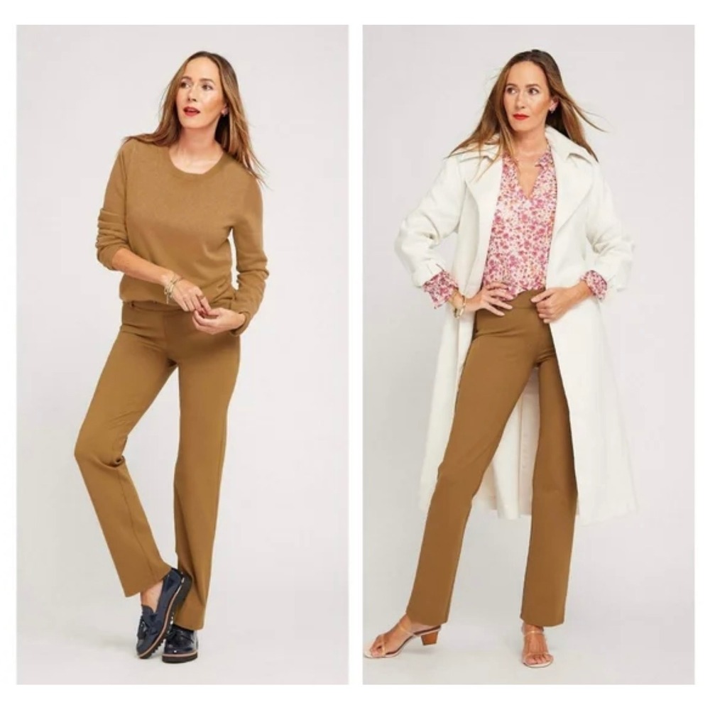 Betabrand NWOT Classic Dress Pant Yoga Pants DPYP Skinny Small Petite SP Nutmeg
